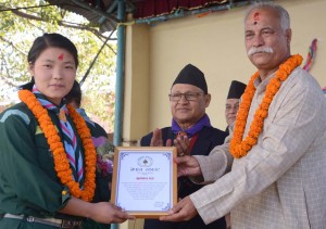Wushuki Goldmedalist Nimalai lalitpur Scoutko samman